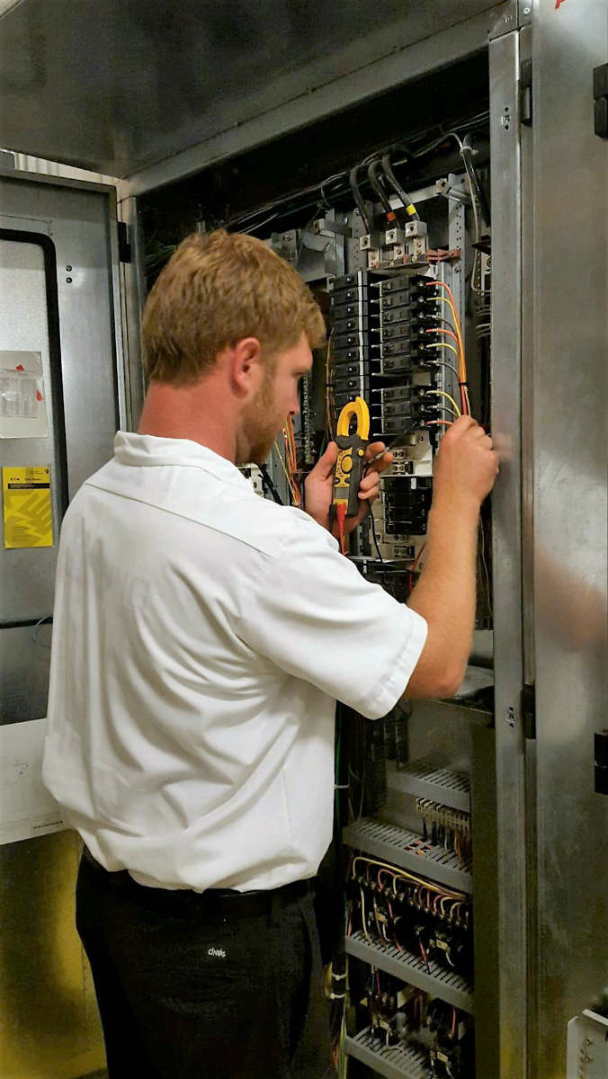 employee working on electrical